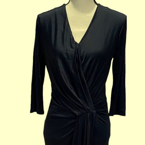 Boss Hugo Boss Dark Blue Exandria Twist Front Midi Dress